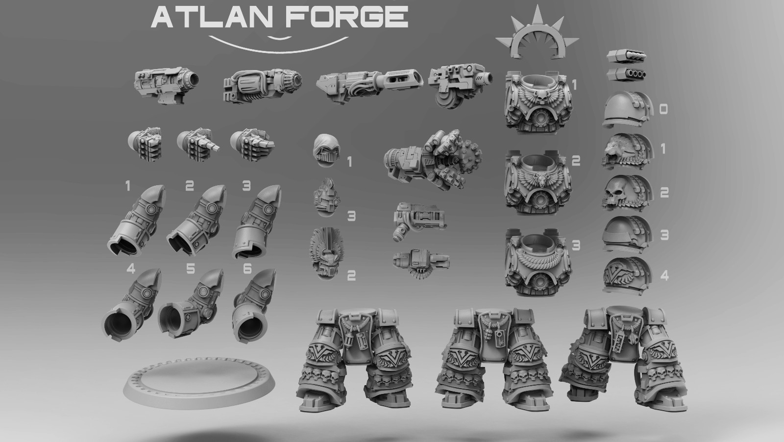 Angelic Warhulks (Atlan Forge/Tabletop Game Miniatures/Compatible w/ 40K)