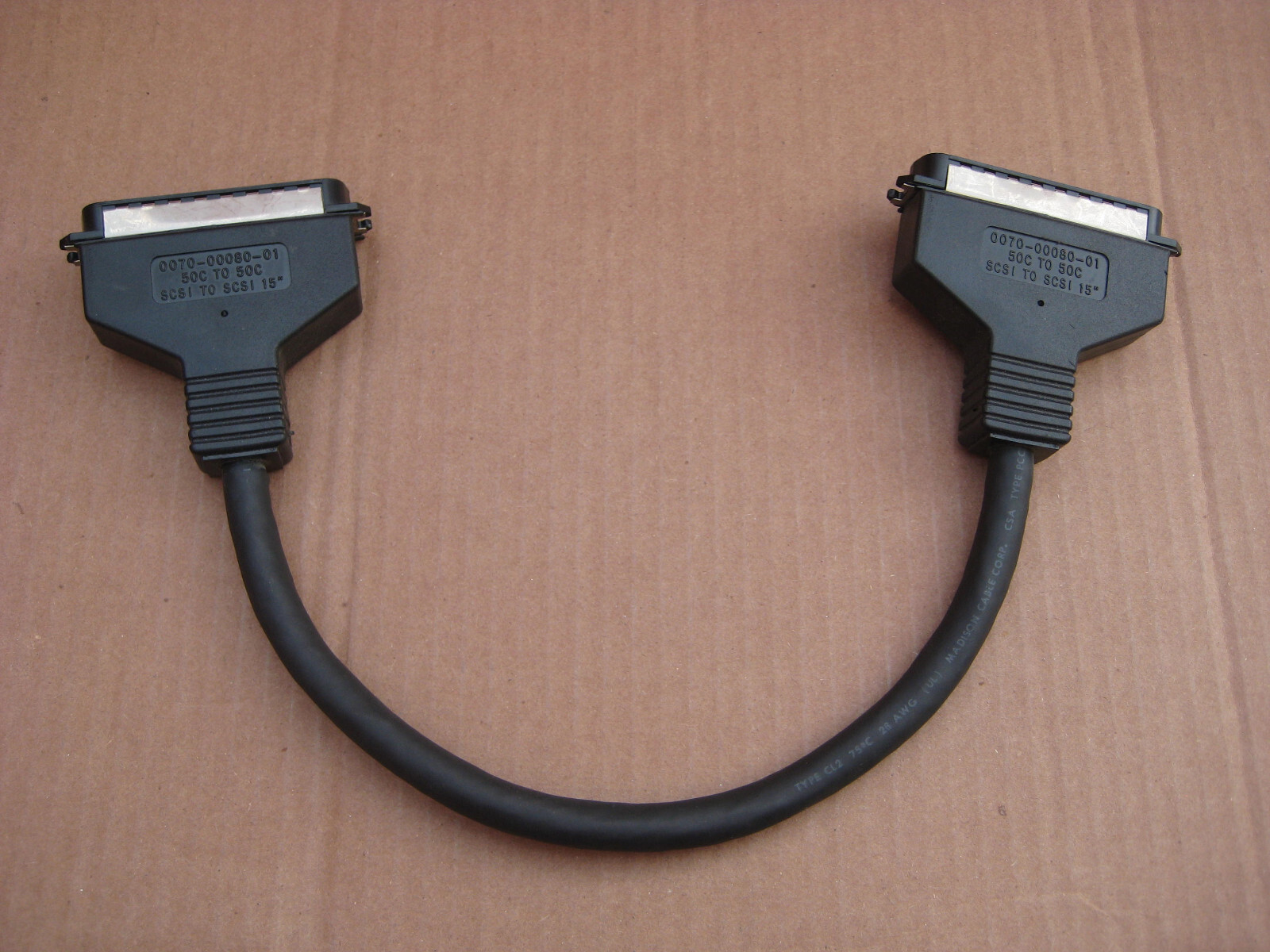VERY HIGH QUALITY Black Centronics 50-pin SCSI External Cable 15" Local PickupLA