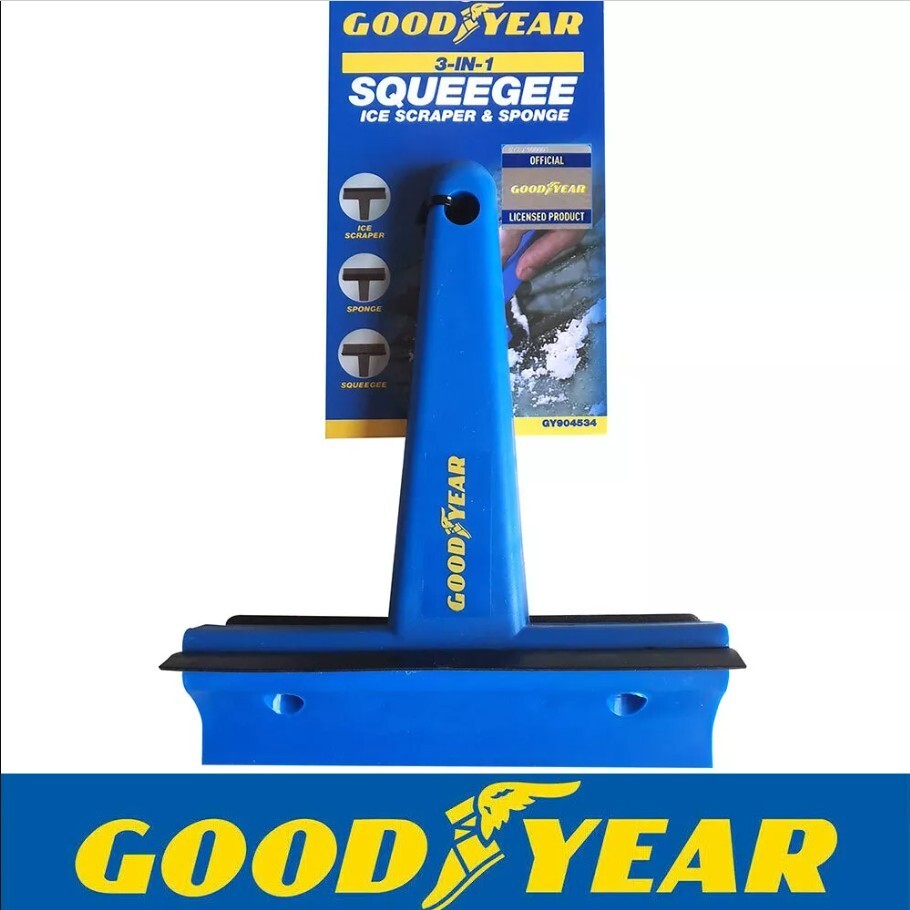 Goodyear Car Windscreen Ice Scraper Squeegee Sponge Ice and snow removal tool