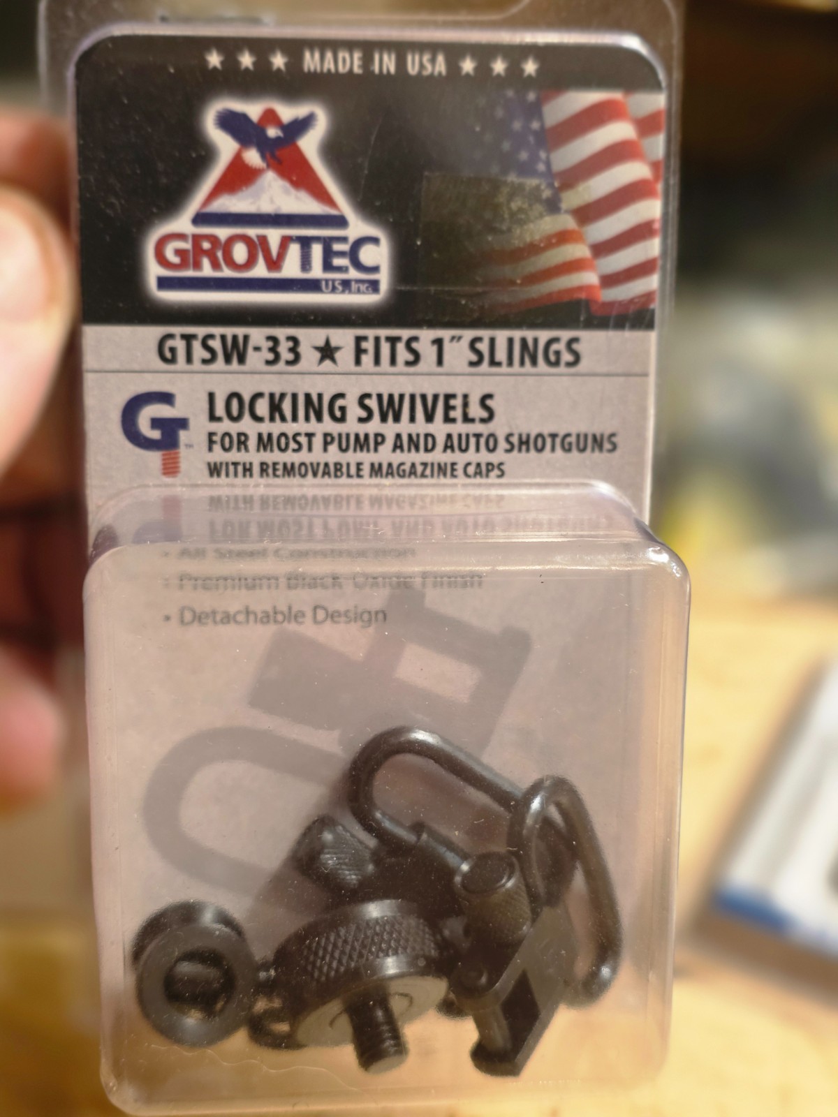 Grovtec Detachable Locking Swivels Kit for Most Pump & Auto Shogtuns - GTSW-33