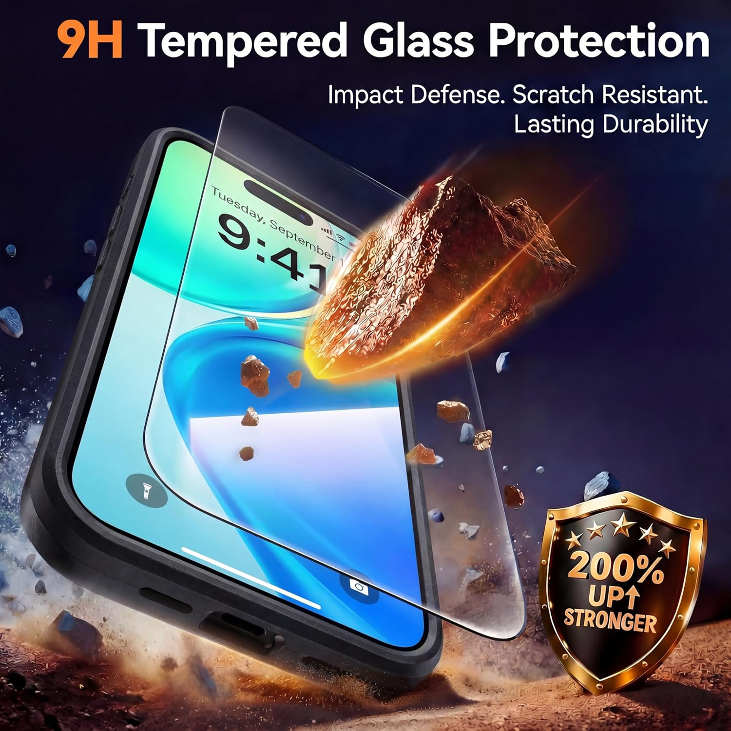Protective for Iphone 17 Case [With Screen Protector], Heavy Duty Shockproof & 2