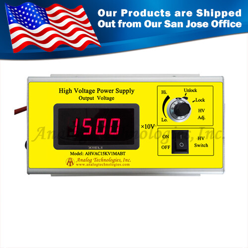 AHVAC15KV1MABT High Voltage Power Supply 90-230VAC Input 15KV 1mA Output