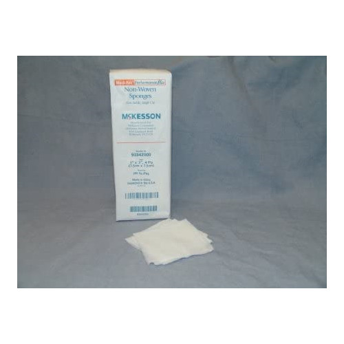 McKesson 16-40334 Gauze Sponge Non Woven Non Sterile 3"X3" 4Ply (Box of 200)