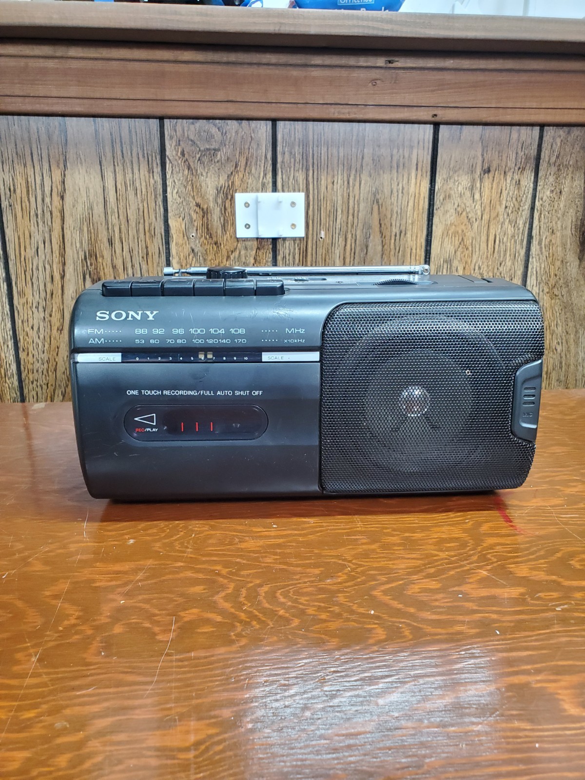 SONY CFM-10 Mini Boombox AM/FM Stereo Cassette Tape Player - Works - New Belts!