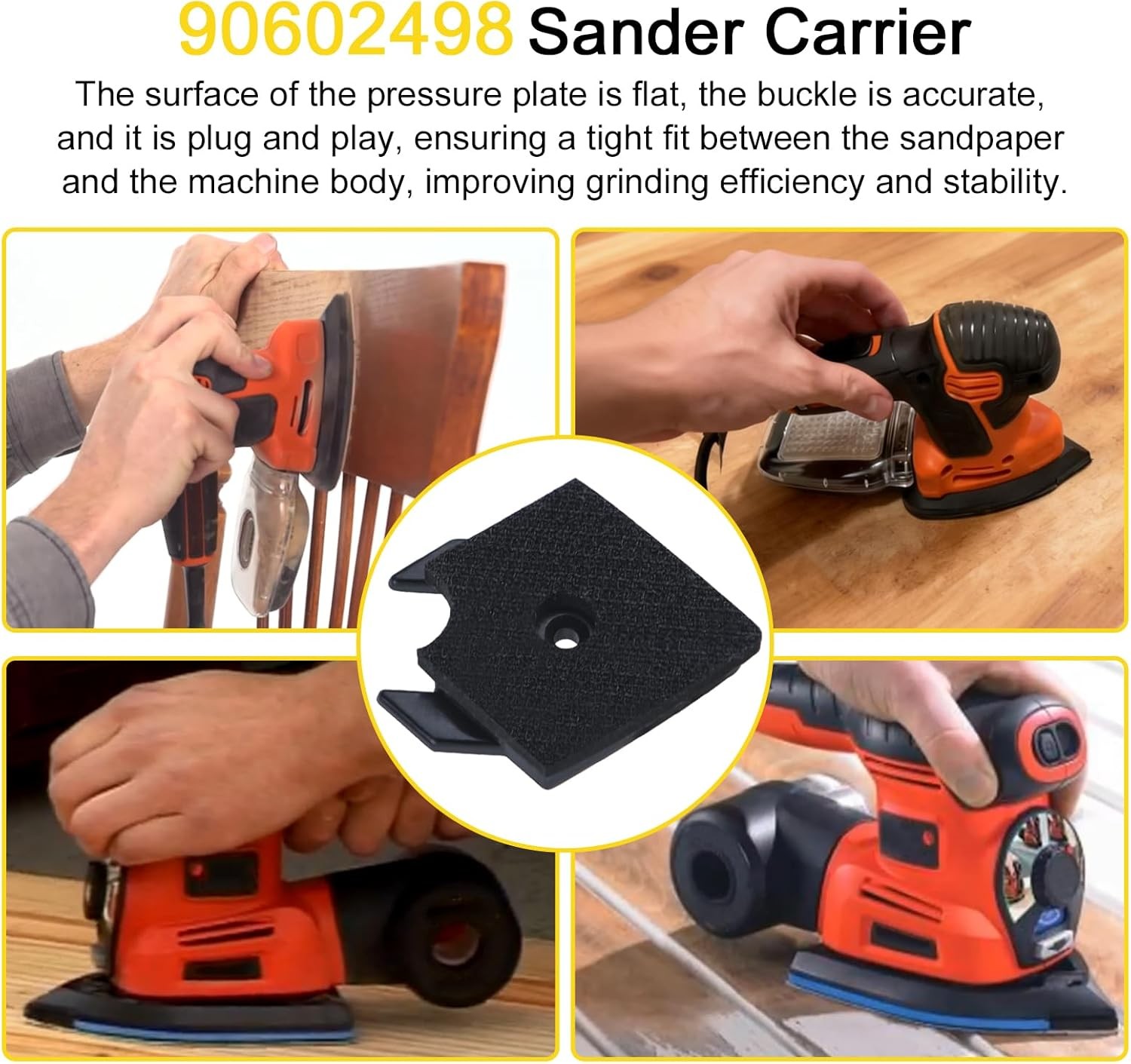 2 Pack Detail Sander Pad Carrier Replacement with Screws for Power Sanding Tools
