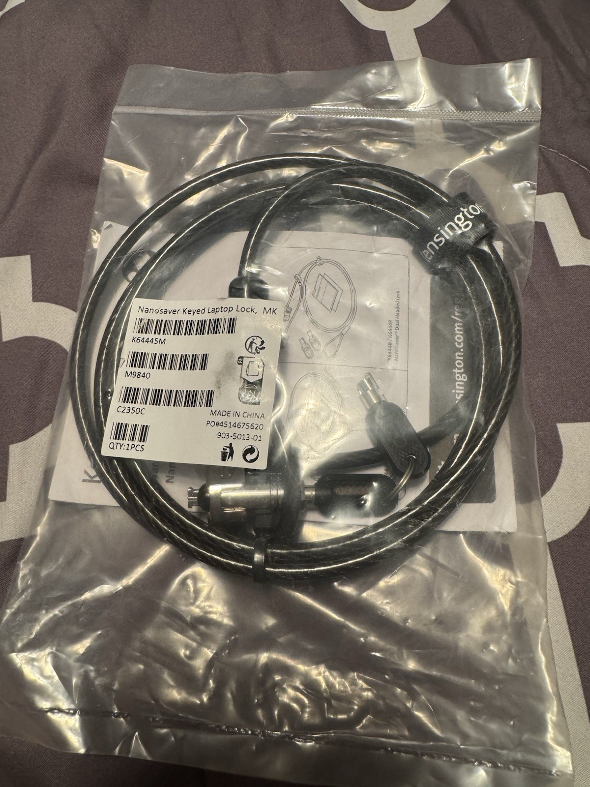 NEW Nanosaver Keyed Laptop Lock