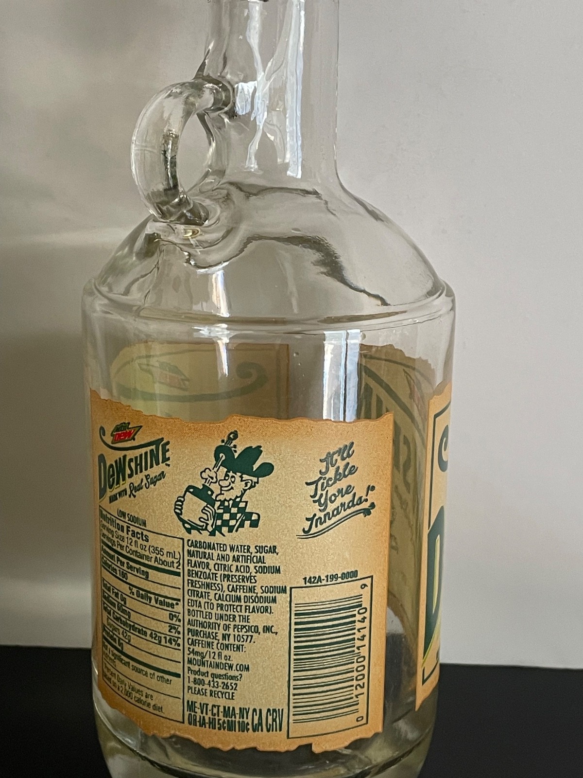 Mountain Dew Dewshine Empty 25 oz Bottle,Cap,Container. 2015 First Batch