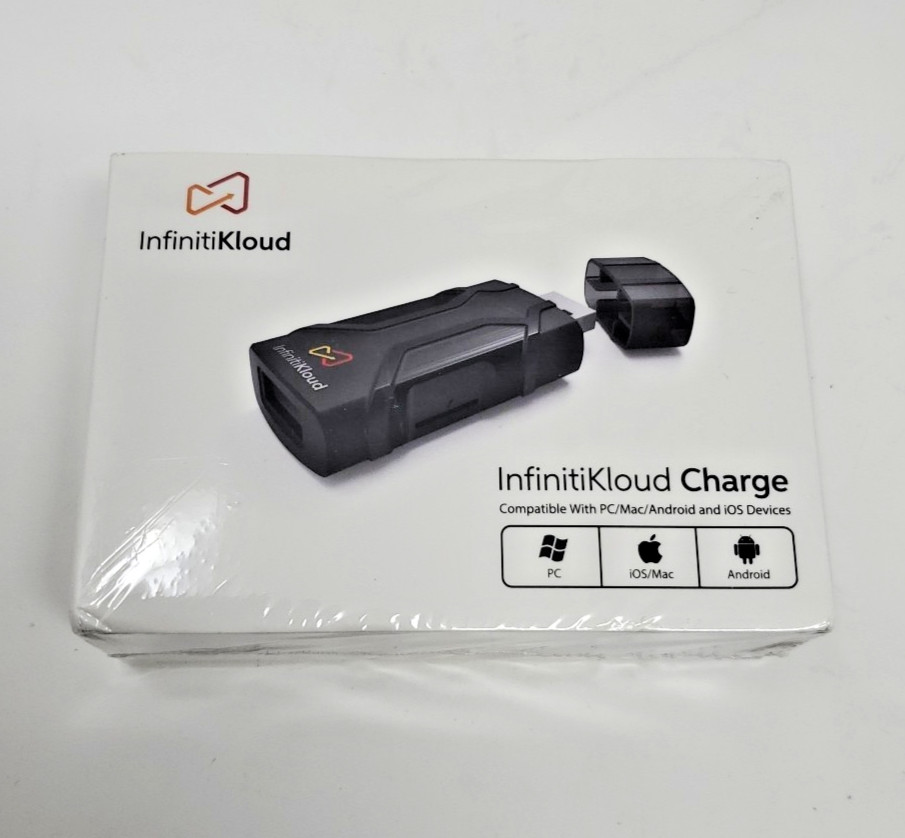 InfinitiKloud Charge SECURE COMPUTER STORAGE FOR PC Mac Android IOS SEALED NEW