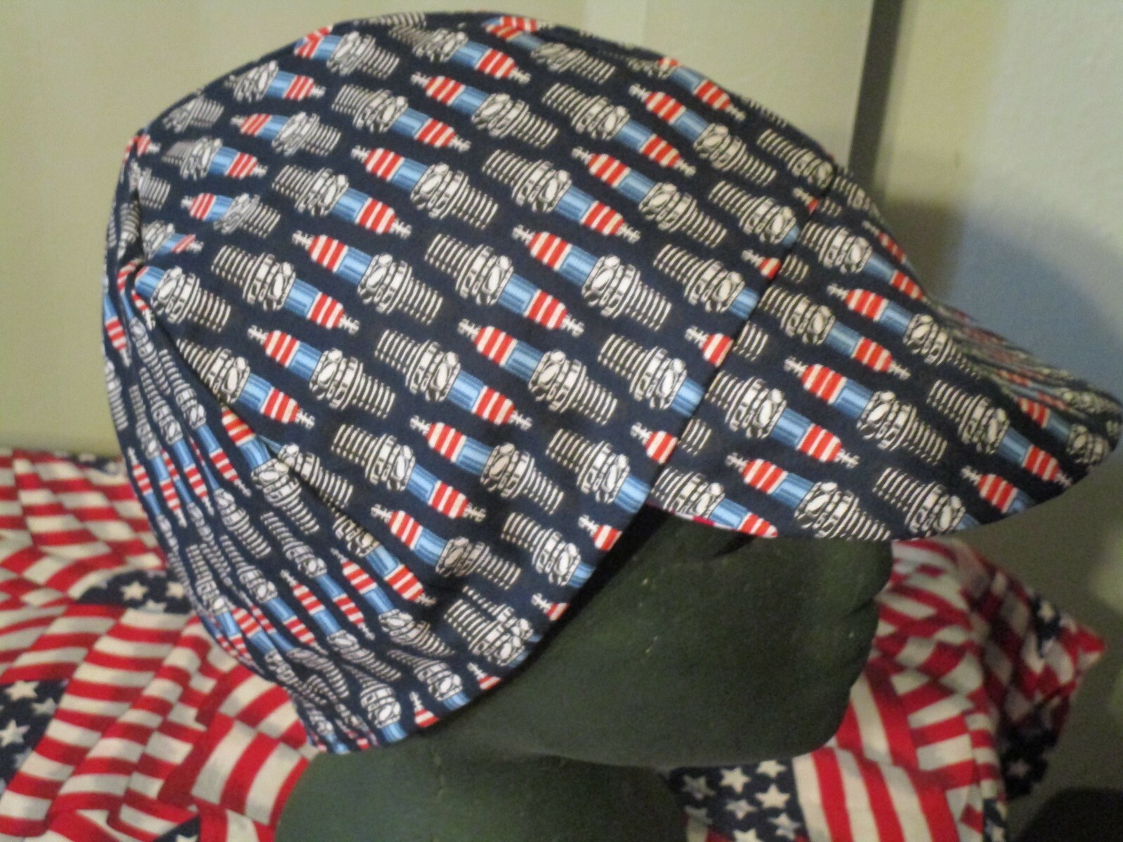 Spark Plug : Red's American Made Welding, Biker Hat 4 Working Men $6.00