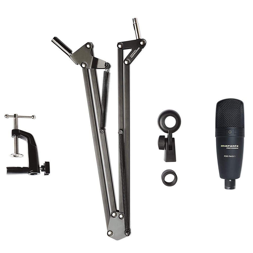 Marantz Professional Pod Pack 1 USB Microphone with Broadcast Stand & Cable