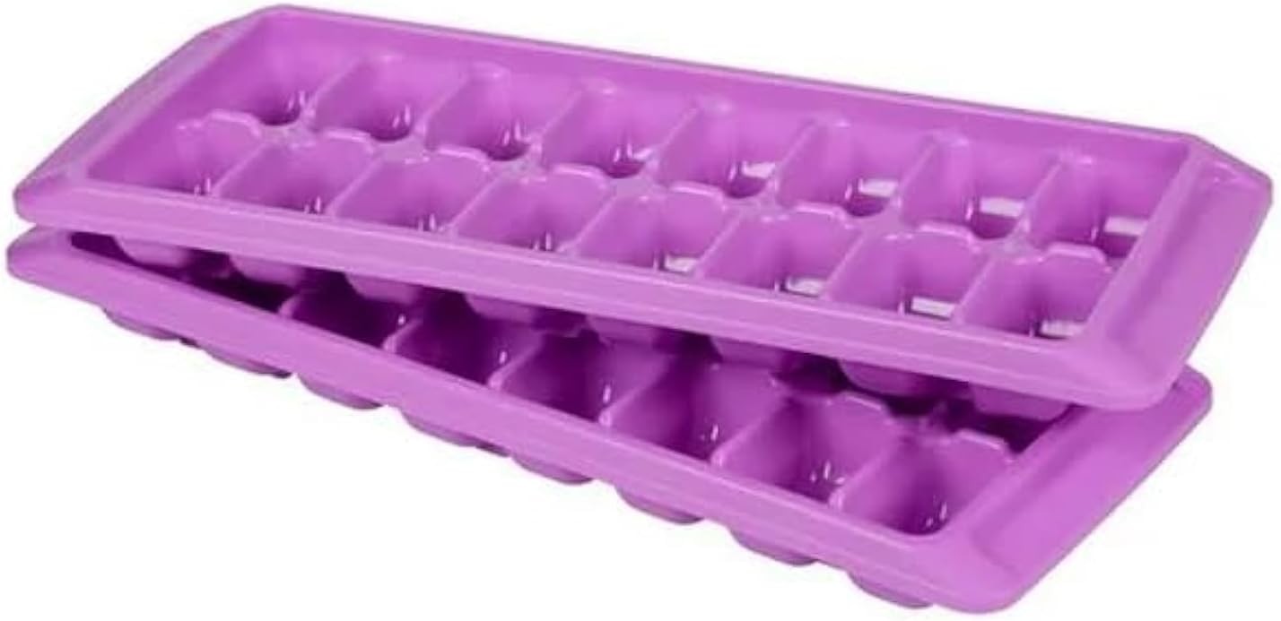 Easy Release Ice Cube Tray (2 pack, Orchid light purple)