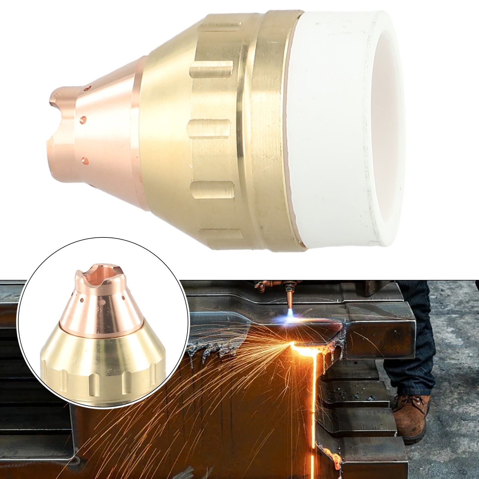 Long lasting Durability with Protective Cover for P80 Plasma Cutter Tips