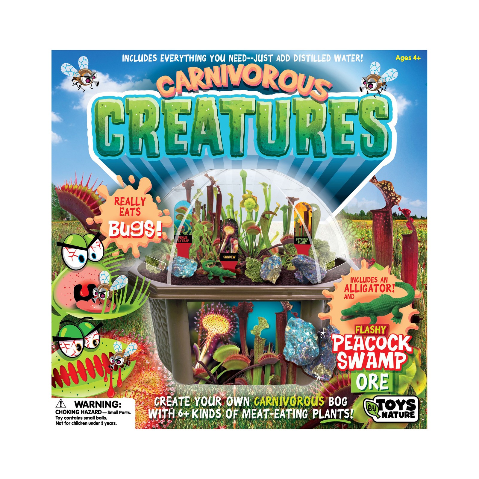 New - Toys By Nature Biosphere Terrarium - Carnivorous Creatures - Ages 4+