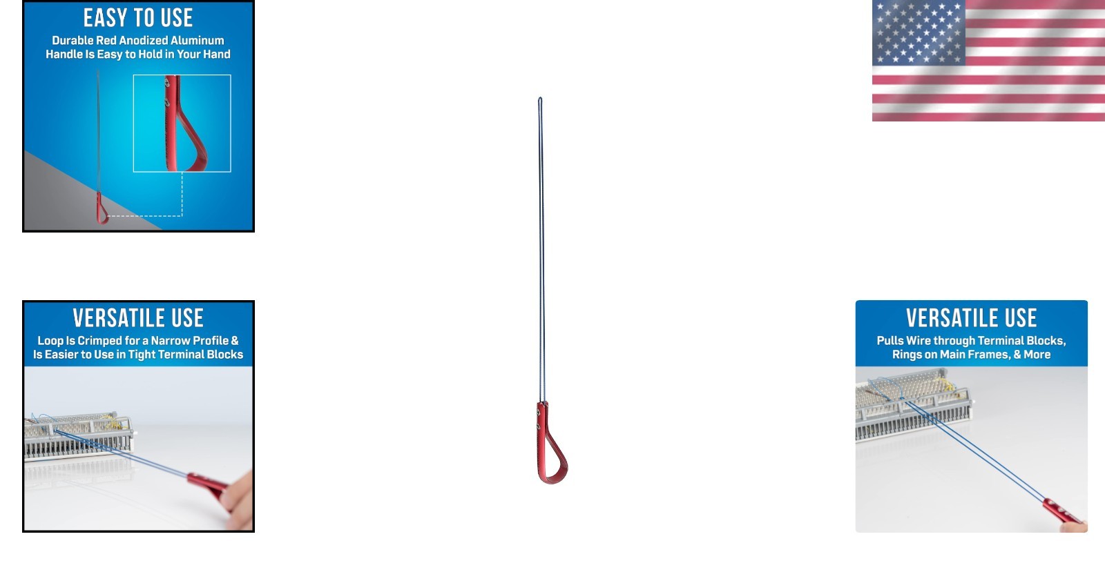 Jonard Wire Loop Puller with Aluminum Handle