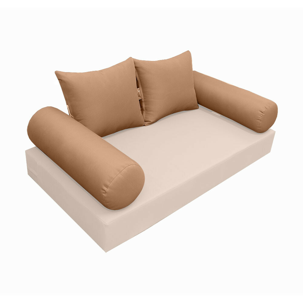 |SLIPCOVER ONLY| S4 Outdoor Bolster Backrest Pillow Covers Knife Edge Twin AD104