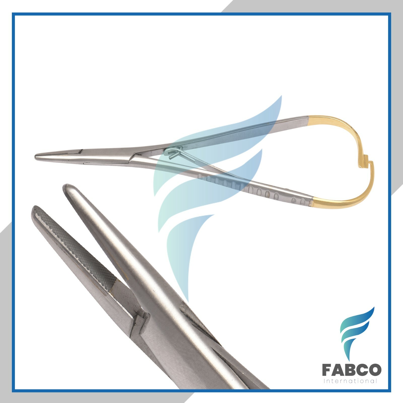 Orthodontic Matheiu Needle Holder Forceps TC Gold Coated Dental Plier 5.5"