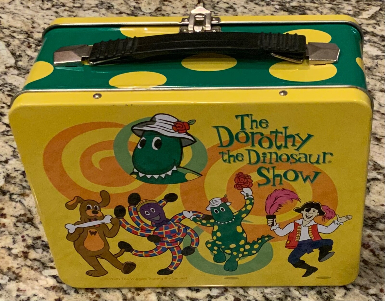 The Wiggles & The Dorothy The Dinosaur TV Show Metal Lunch Box & T-Shirt Lot