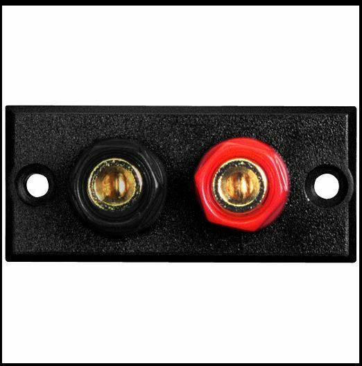 2-pcs BINDING POST, SPEAKER TERMINAL, BLK/RED