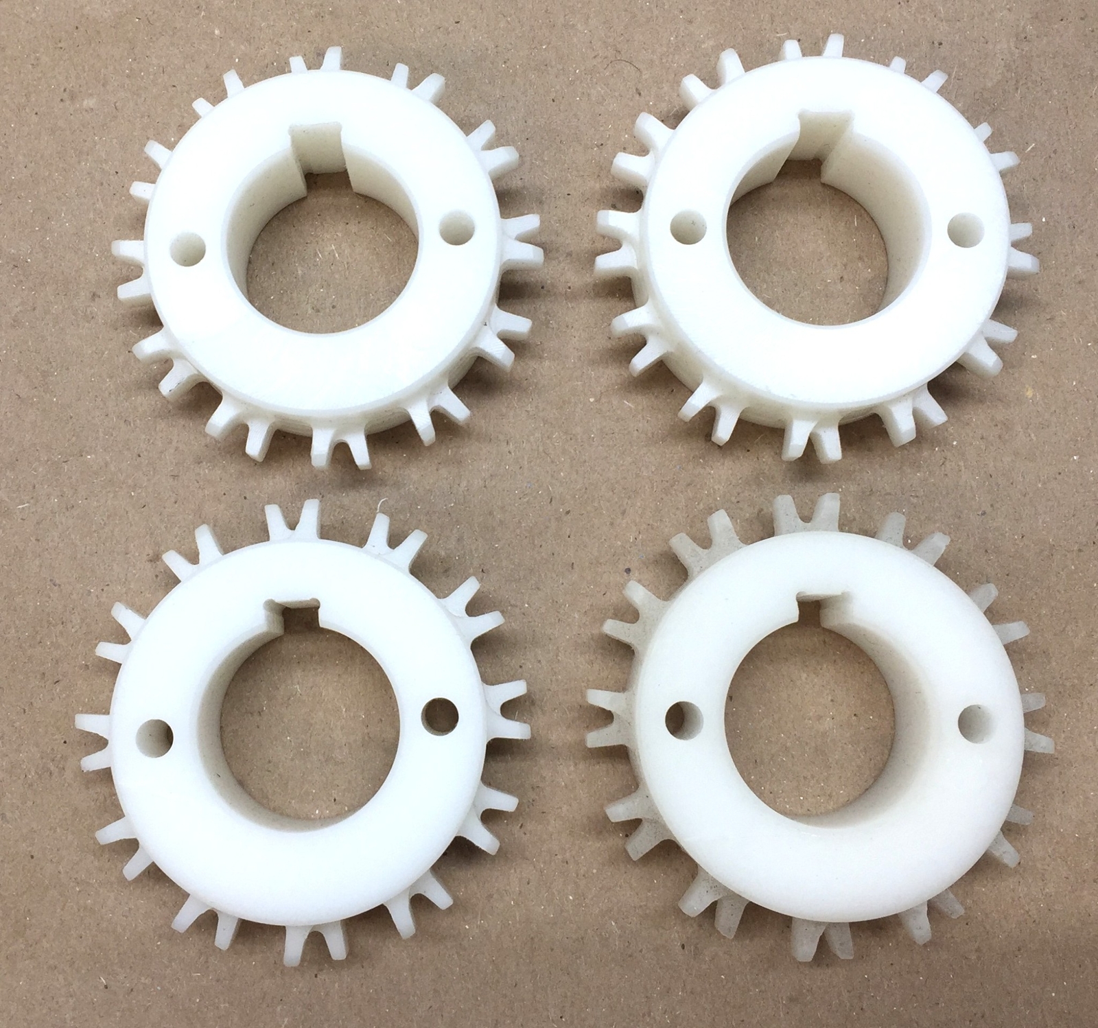 Acetal 12-Tooth Sprocket w/1" Round Bore with Keyway S3E1XXCDH5NG [Lot of 4] NOS