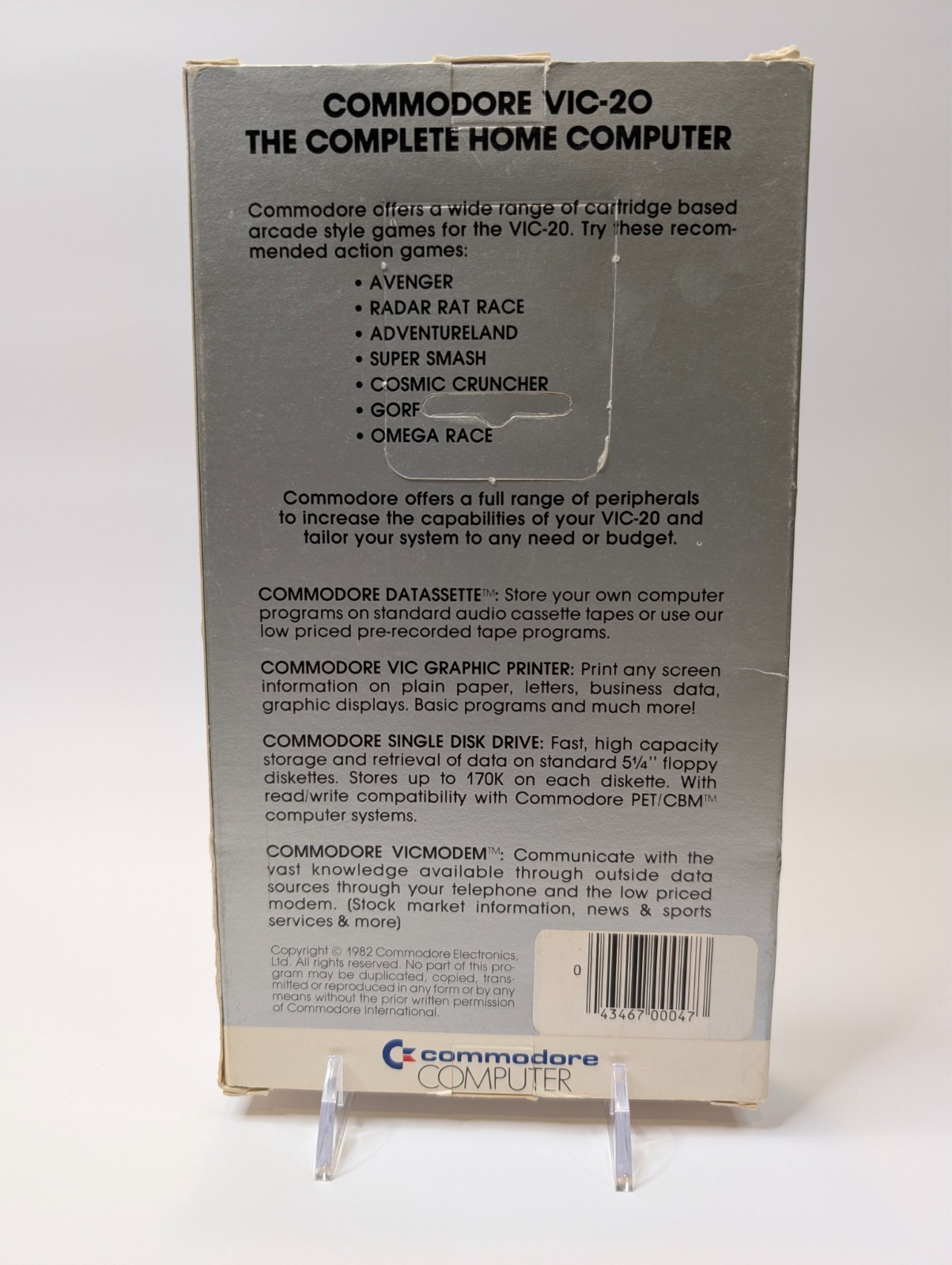Commodore VIC-20 Cassette 6 Pack VT 107 - Complete In Box