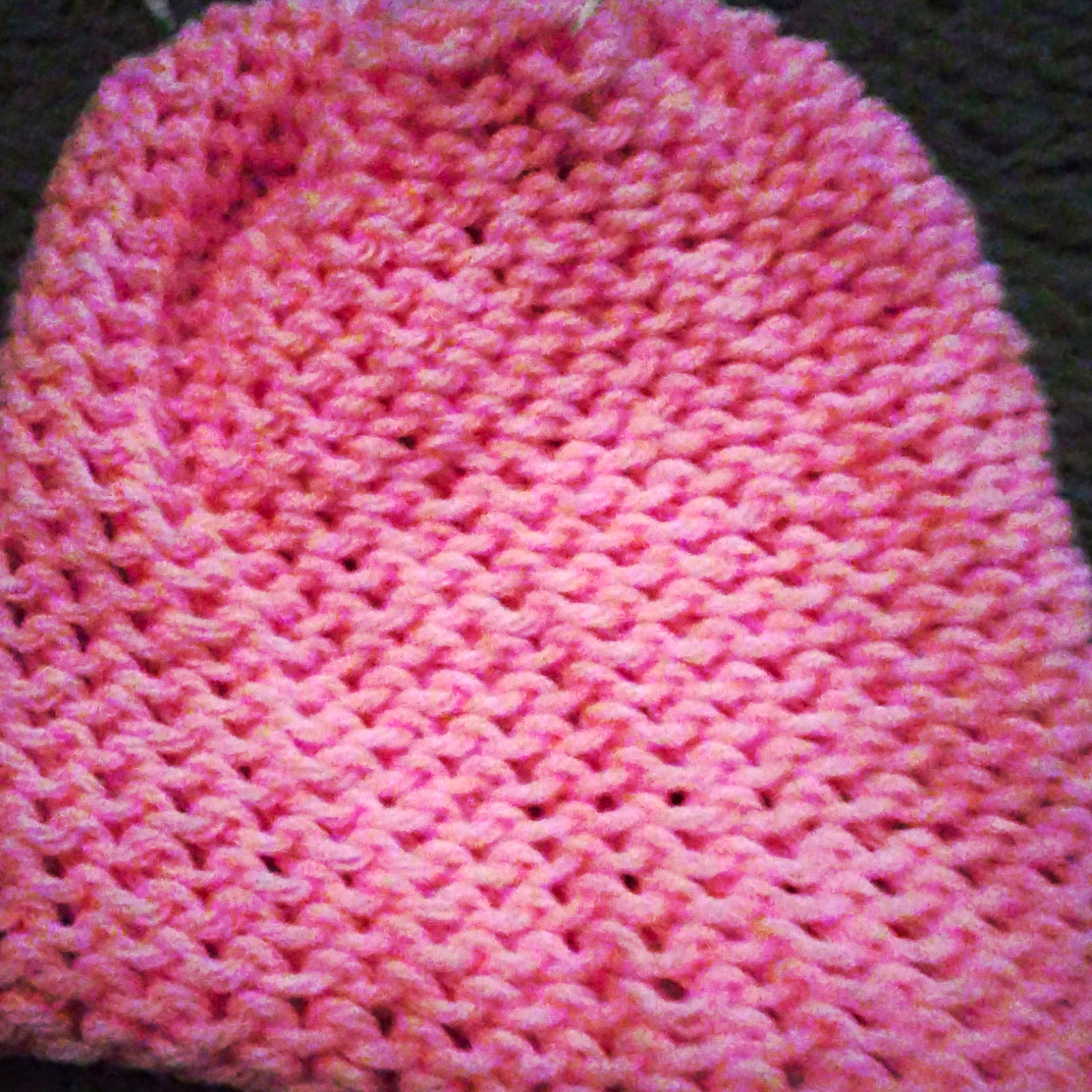 Handmade Handcrafted Pink Knit Beanie Hat