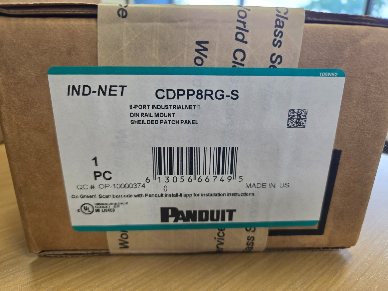 Panduit CDPP8RG-S Patch Panel, Unloaded Patch Panel, 8 Ports, Mini-Com Series