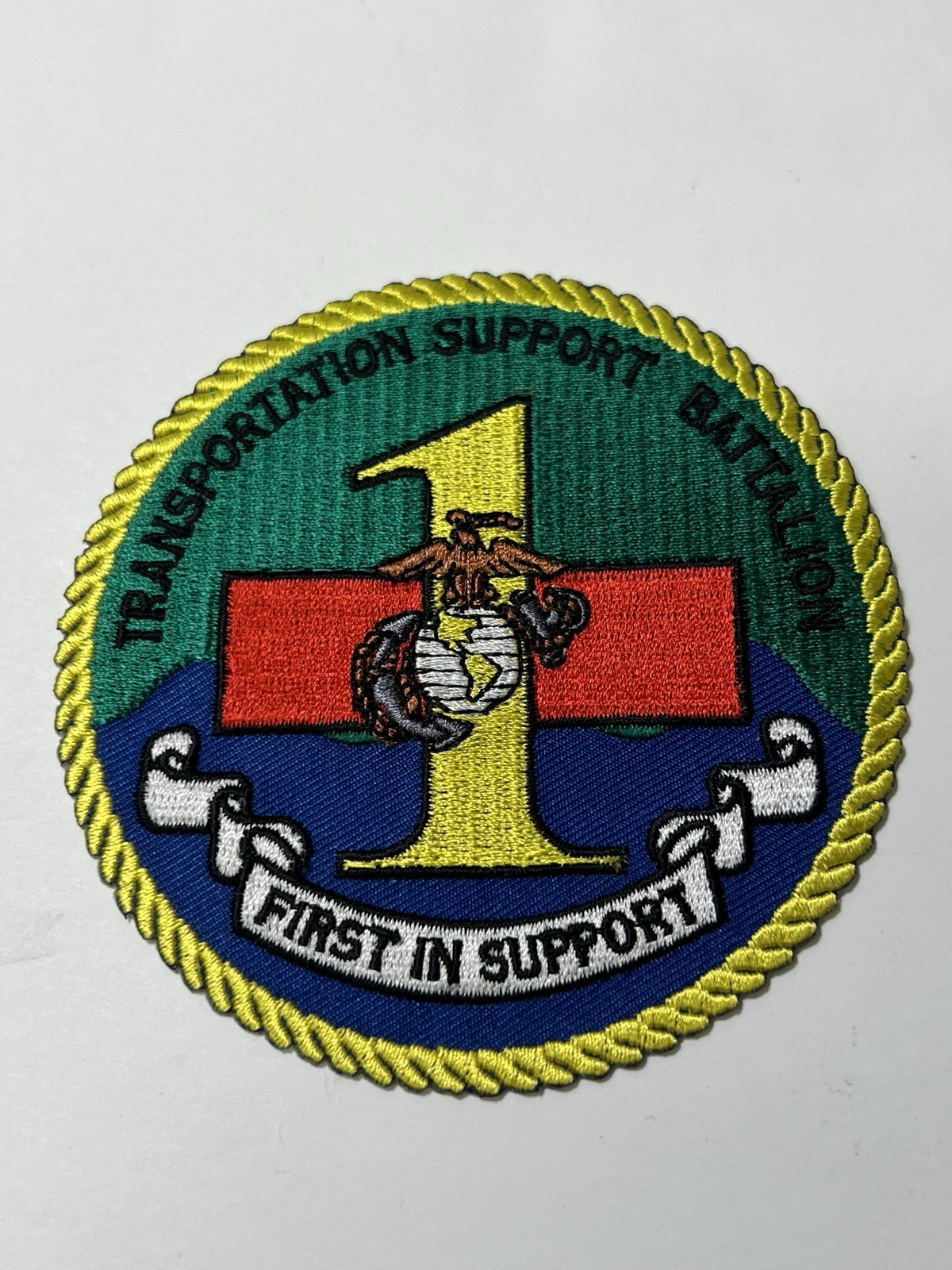 1st Transportation Support Battalion Patch USMC EGA 4" IRON ON
