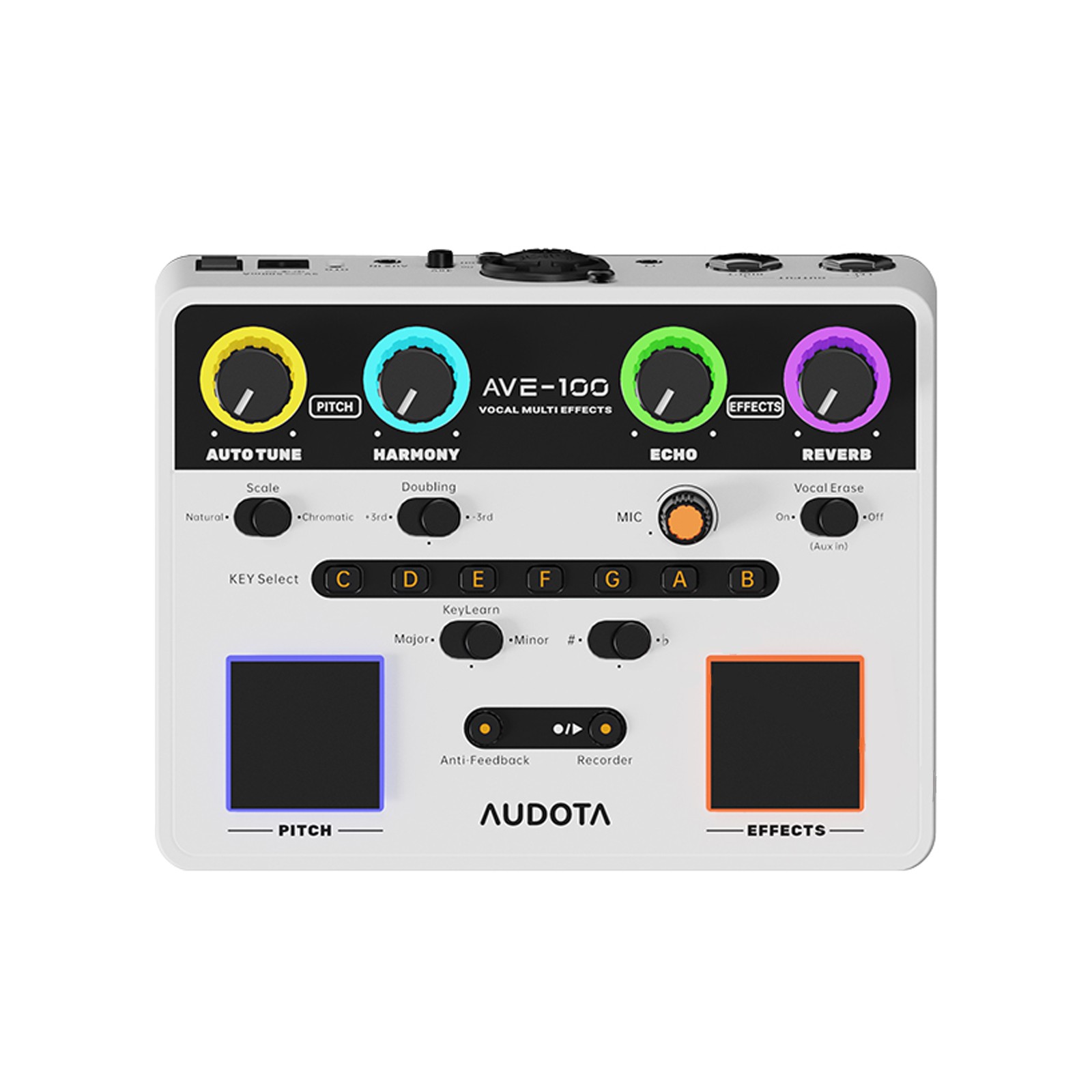 Audota Ave-100 Vocal Multi-effects Processor w/ Reverb Delay Pitch Correction