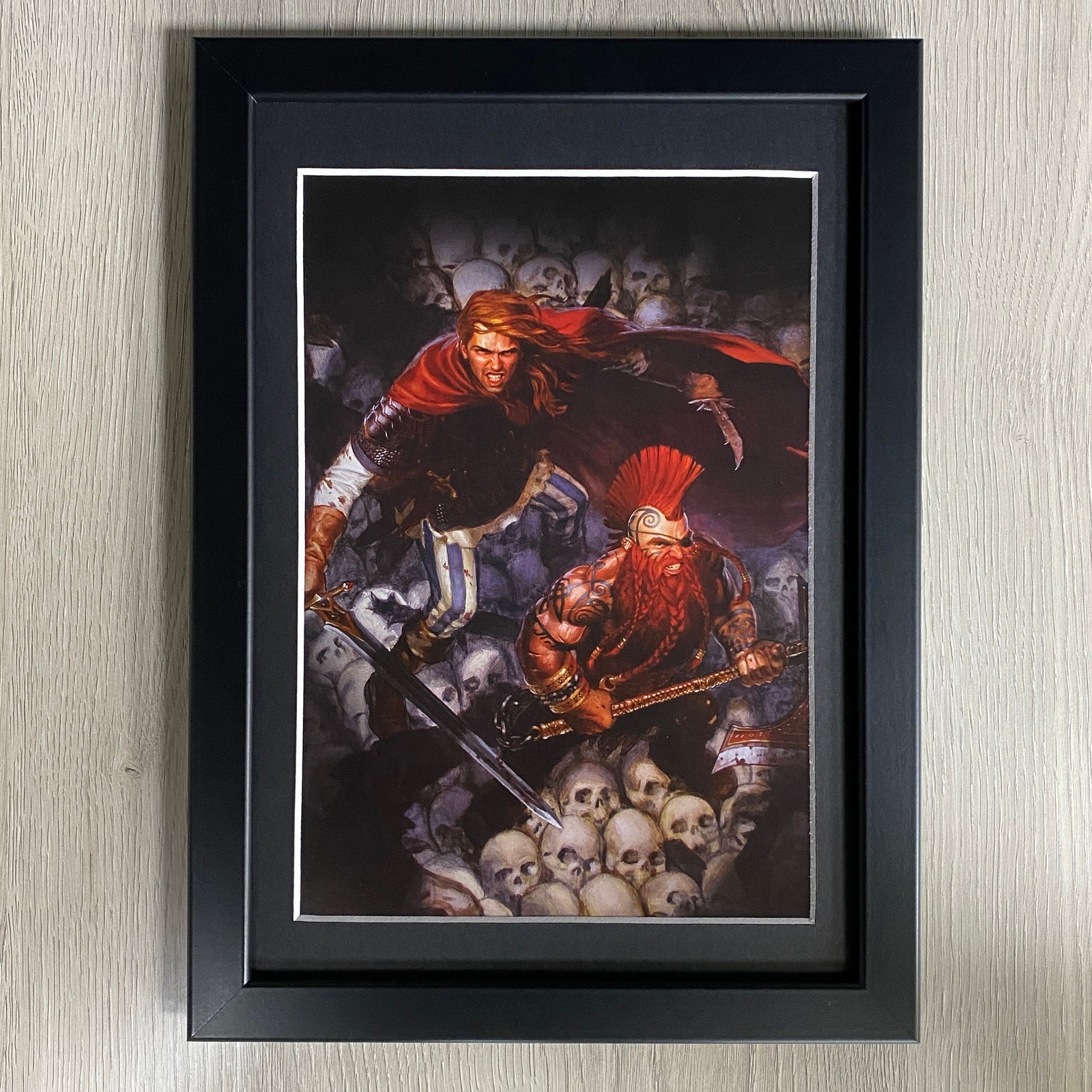 GOTREK & FELIX ROAD OF SKULLS FRAMED ART WARHAMMER AGE OF SIGMAR OLD WORLD AOS