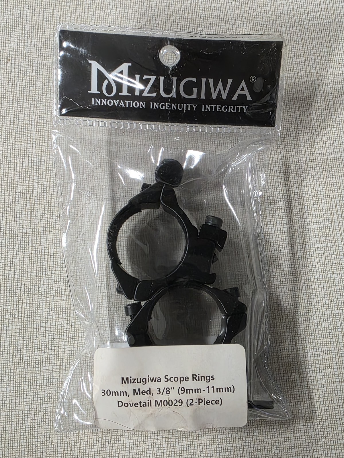 Mizugiwa Scope Rings 30mm, 3/8" (9mm-11mm) Dovetail M0029 (2-Piece) #23318