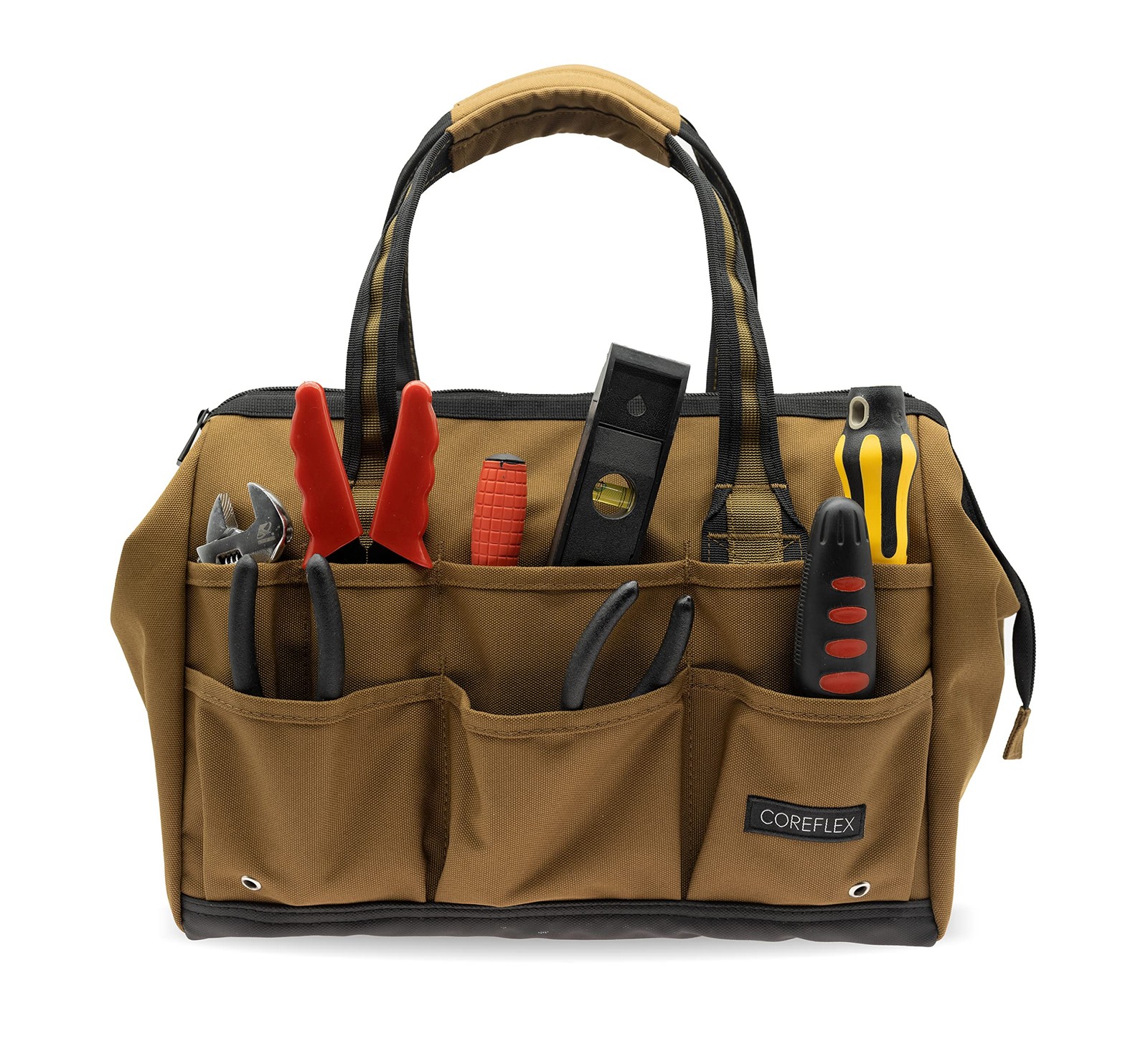 14-inch Wide-Mouth Tool Bag Gear Bag for Plumbers Electricians Handymen
