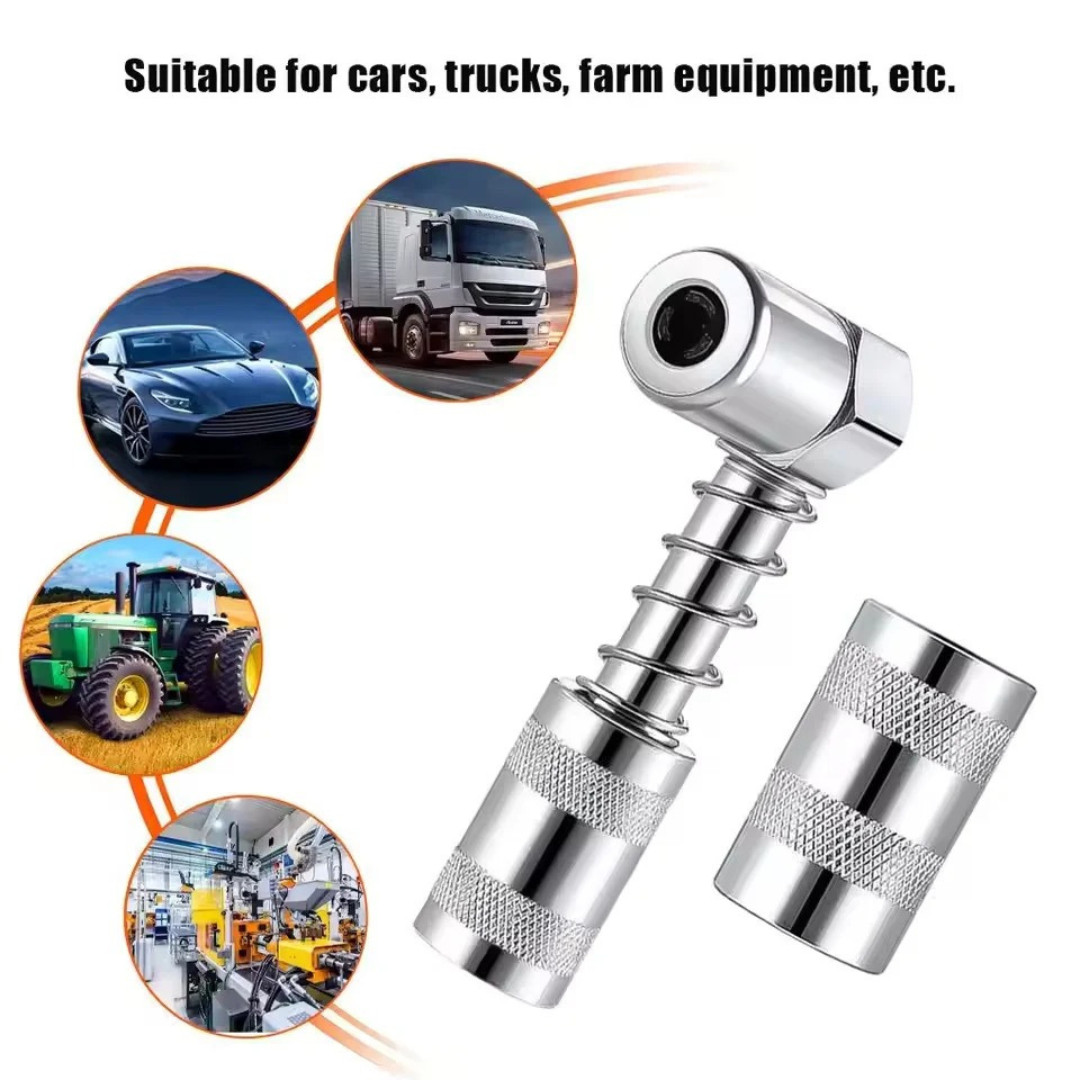 1 Set Grease Nozzle Adapter Grease Gun-Accessory 90 Degree Coupler Adapter Tool
