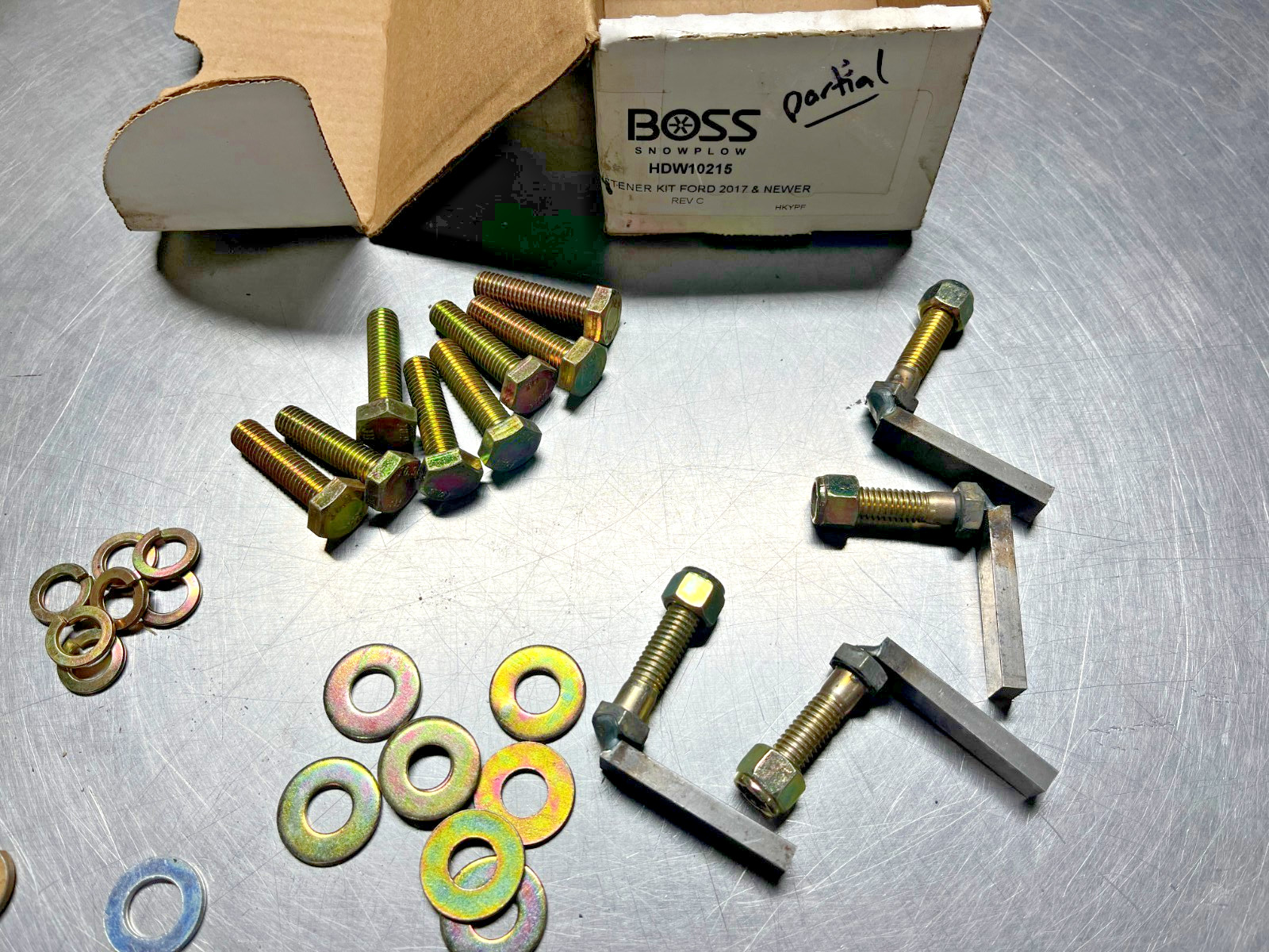 HDW10215 BOSS Snowplow PARTIAL Fastener KIT