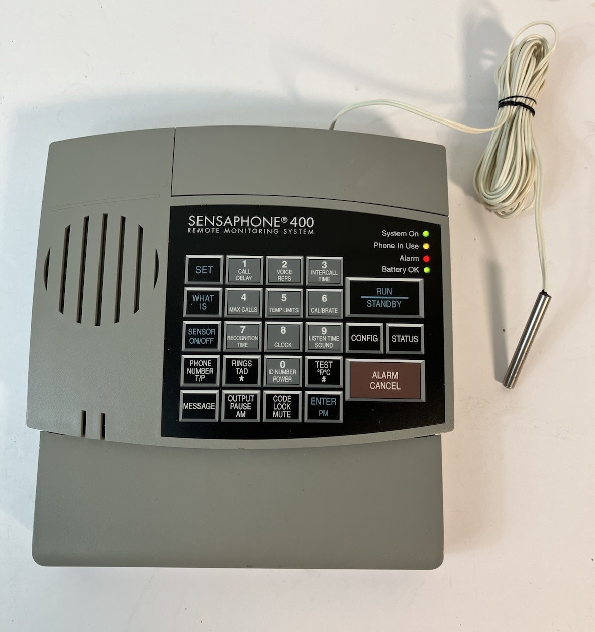 Sensaphone 400 Remote Monitoring System. NO Power Supply. Works With Batteries.