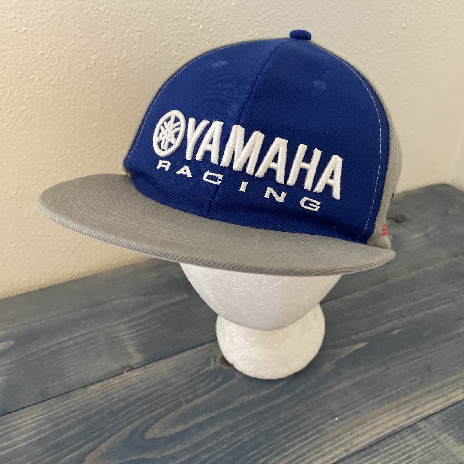 Yamaha Racing  Two-Toned Embroidered Logo Blue & Gray Baseball Hat Cap (HT6)