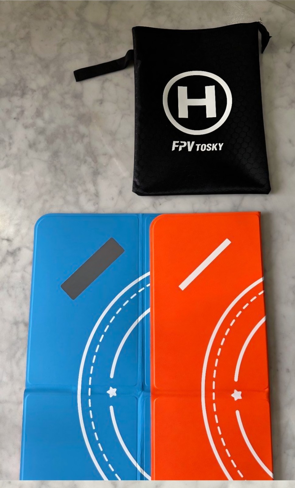 New 20 x 20 inch 2 sided FPV tosky Weighted Foldable Drone Landing Pad w Black B