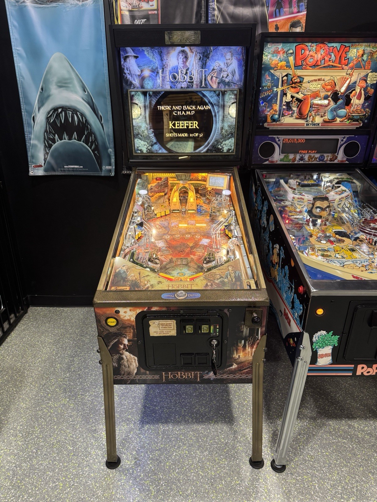 The Hobbit Smaug Edition Pinball Machine Jersey Jack Orange County Pinballs
