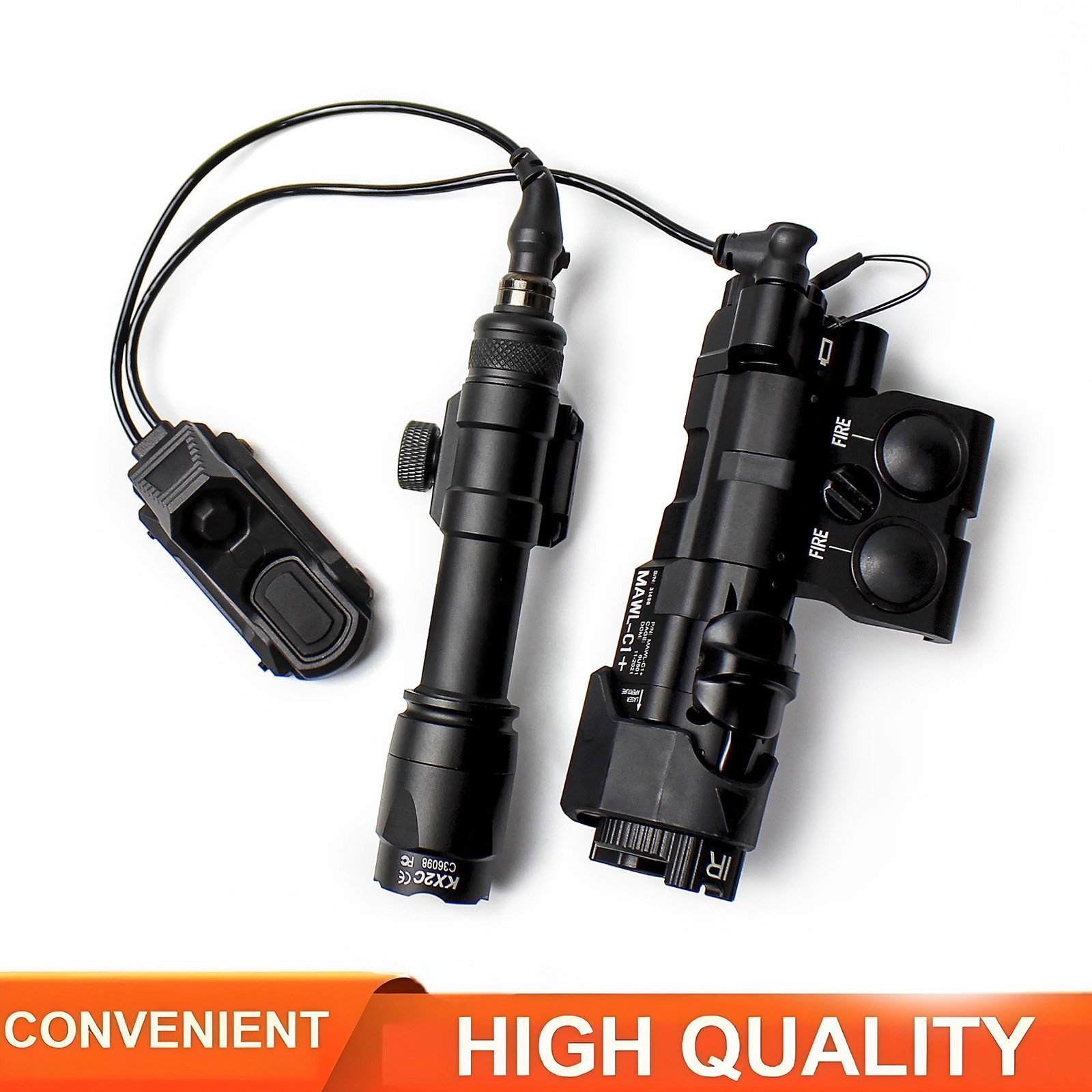 CNC MAWL C1 IR Fill Light IR Green Laser + M600C LED Flashlight + Remote Switch