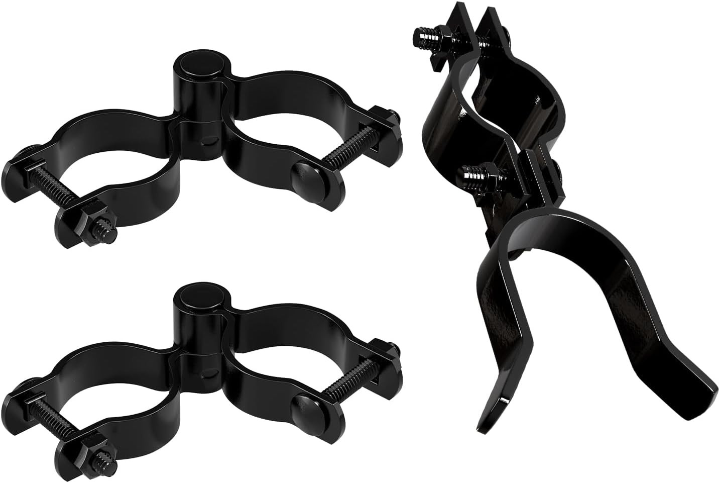 1-3/8" Black Chain Link Gate Hinge & Latch Kit, Include 1-3/8" Gate Hinge Kit an