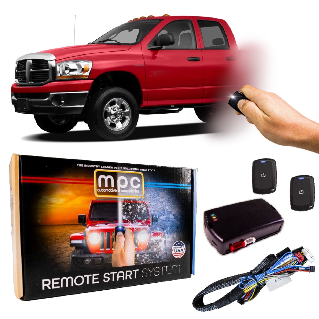 1-Button Remote Start Kit For 2008 Dodge Ram 2500 - T-Harness - Key-to-Start