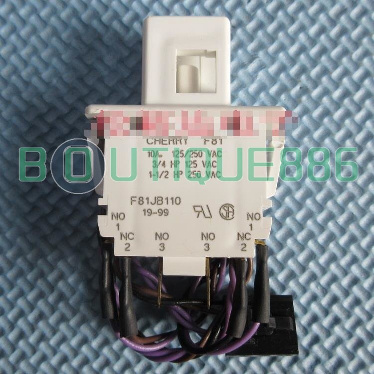 1pc NEW FOR CHERRY F81JB110 10A 125/250VAC Button micro switch with wire V9BF CH
