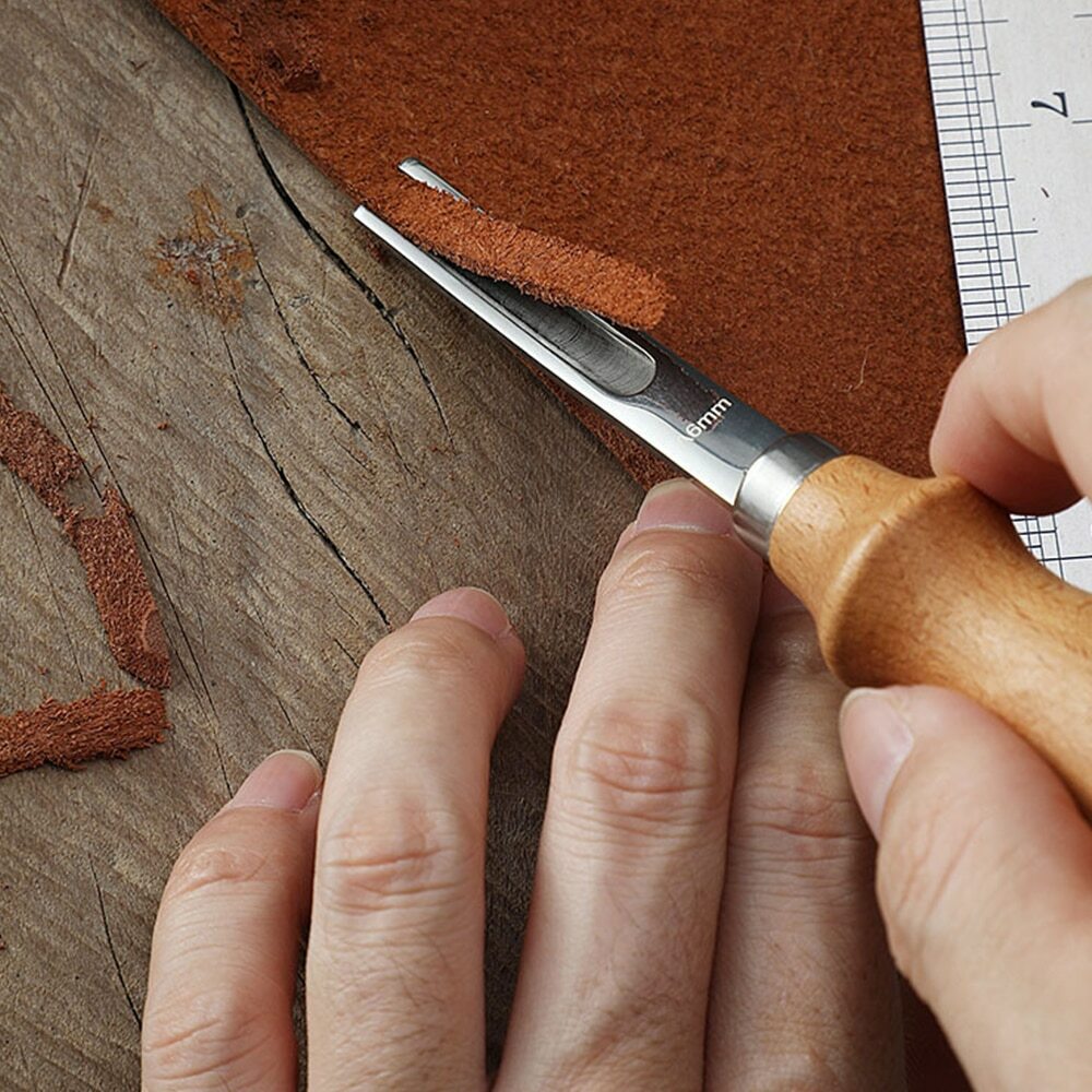 Leather Craft Skiving Sharp Handle Knife Leathercraft Handwork DIY Tool