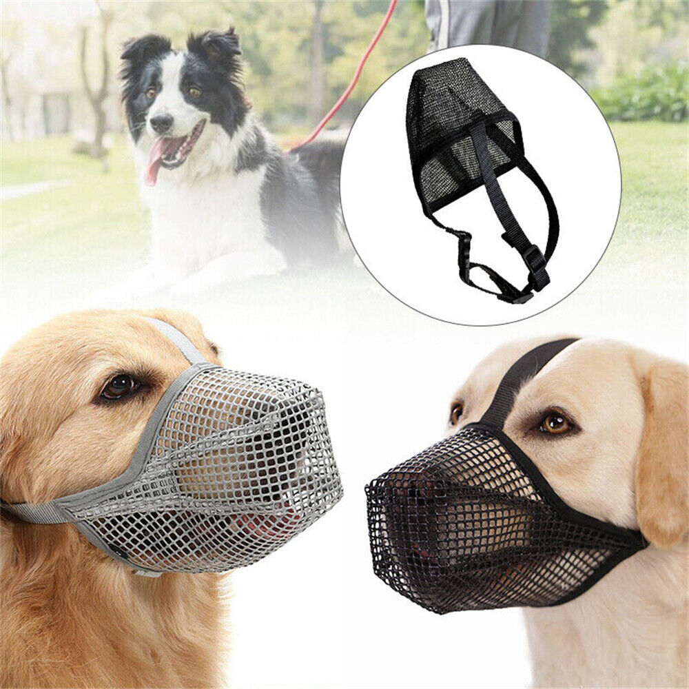 Pet Dog Breathable Mouth Cover Muzzle Puppy Mask Anti Bark Bite Chew Adjustable