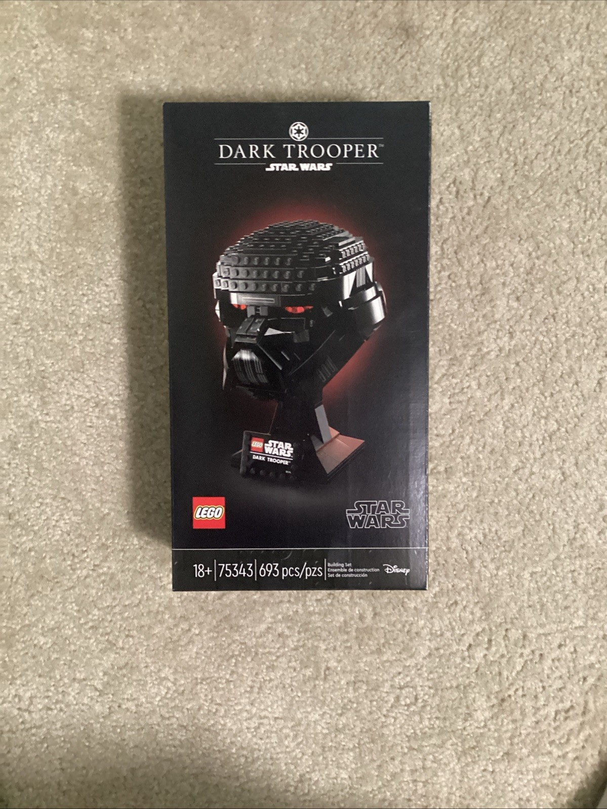 LEGO Star Wars Dark Trooper Helmet 75343 - Brand New- Factory Sealed