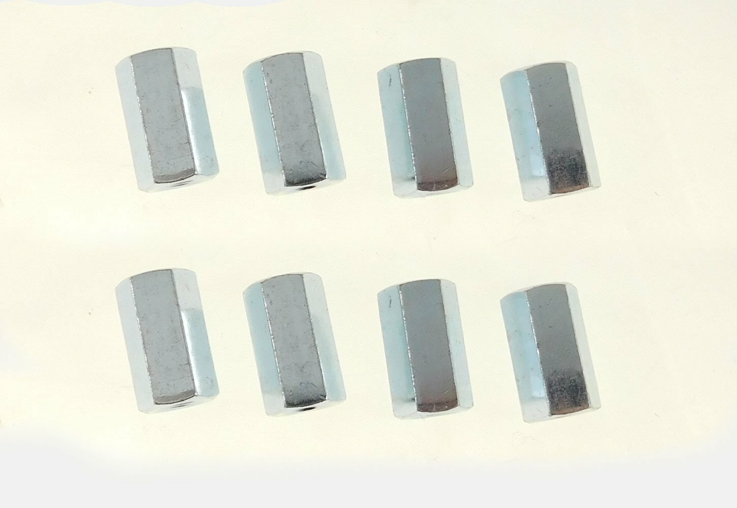8 Pack M8-1.25 x 24mm Metric Hex Coupling Nut with Zinc Plate NFV664-614