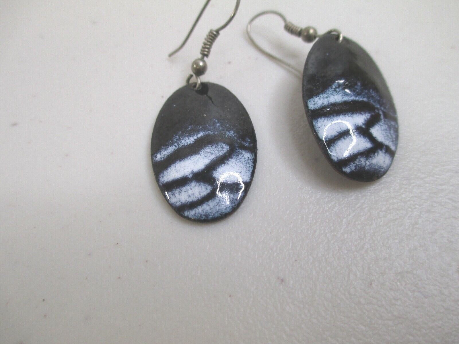 Vintage Enamel Cooper dangle earrings