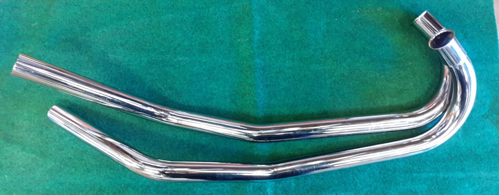 Swept back exhaust pipes for Norton Dominator 99 -  Made in England