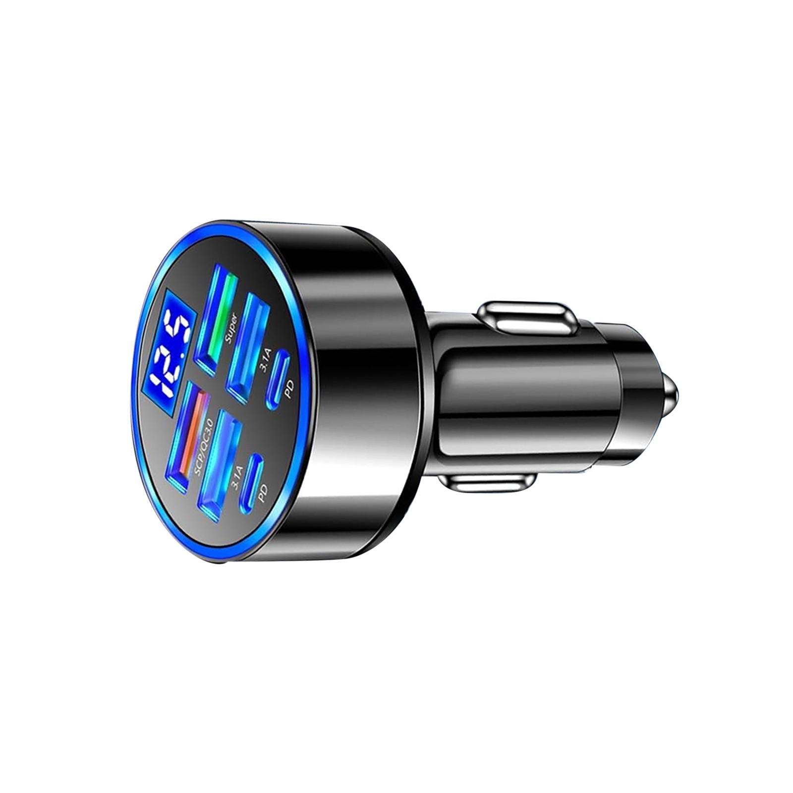6-in-1 Car Charger Adapter Fast Charging 2PD 4USB Ports Perfect Travel Gift