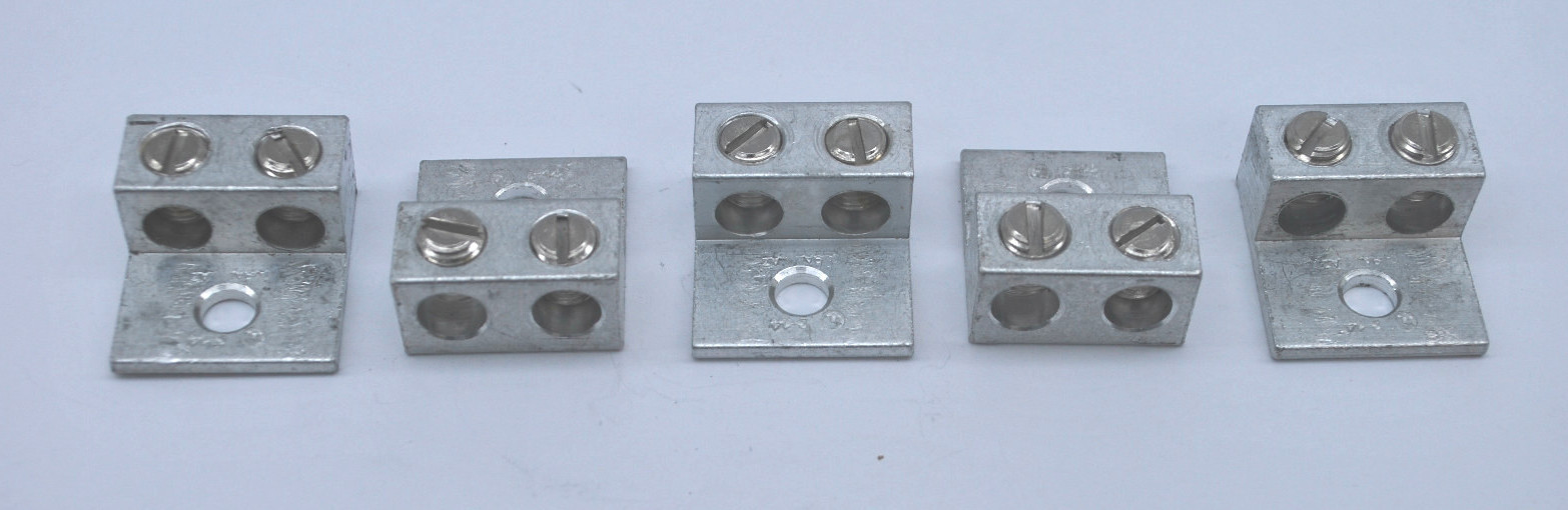 LOT 5 DUAL GROUND BLOCK ALUMINUM GROUND LUG CATV SMATV AGC-5 UL 10GA WIRE