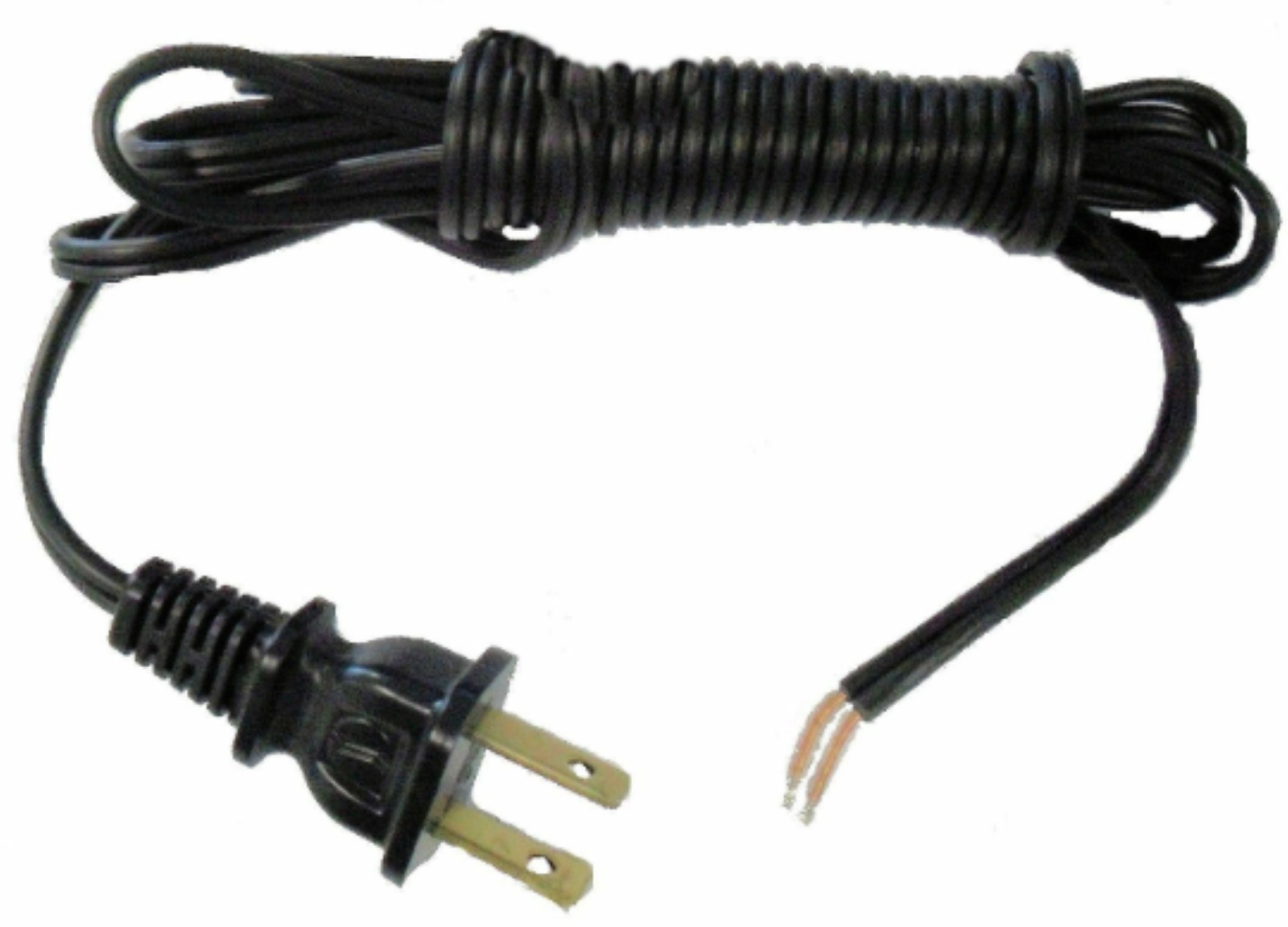 LOT OF 10...LAMP 8' CORD W/PLUG: BROWN, BLACK, WHITE, GOLD, SILVER SPT-1